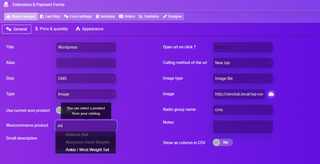 WooCommerce Product Selection