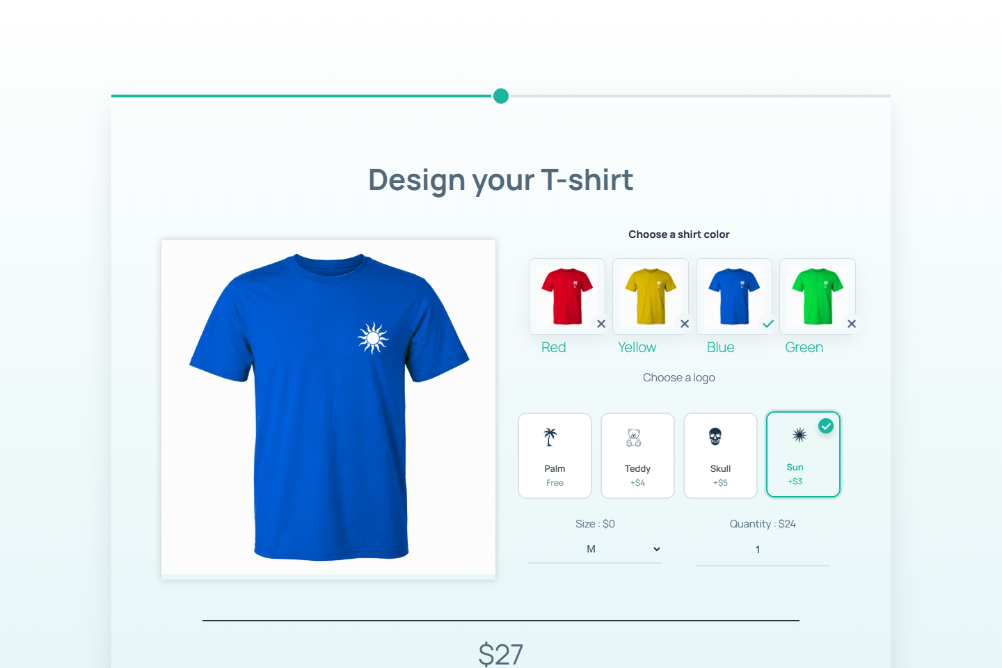 WooCommerce T-shirt price calculator with Dynamic Image preview