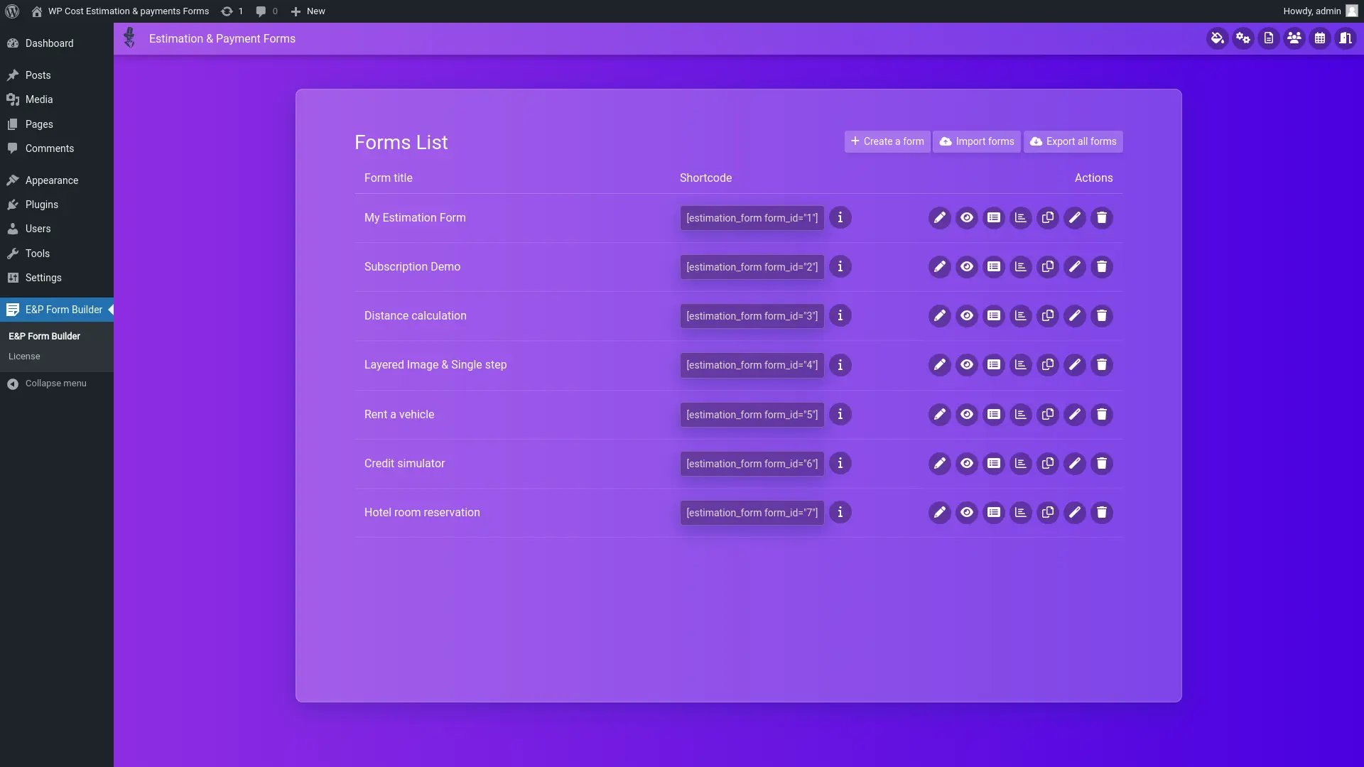 Quote, Payment and Booking Forms for WordPress | WP Cost Estimation