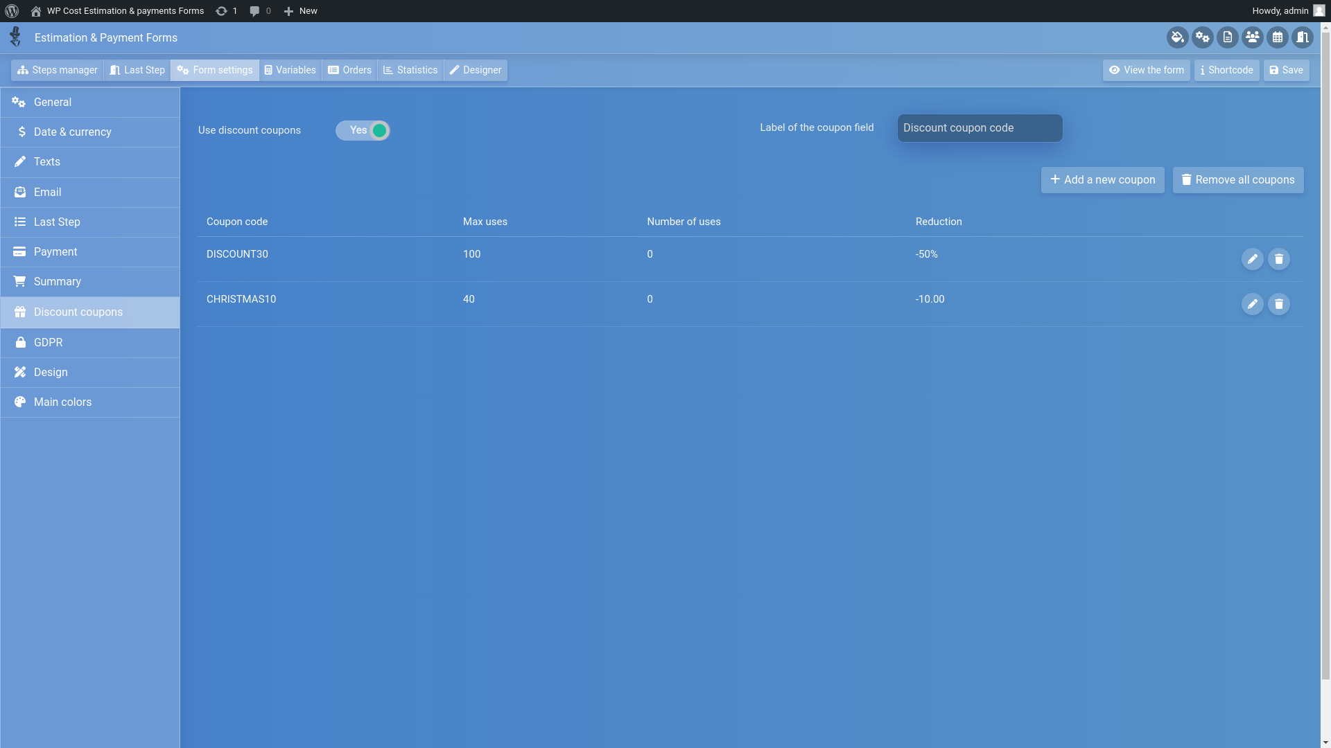 Quote, Payment and Booking Forms for WordPress | WP Cost Estimation